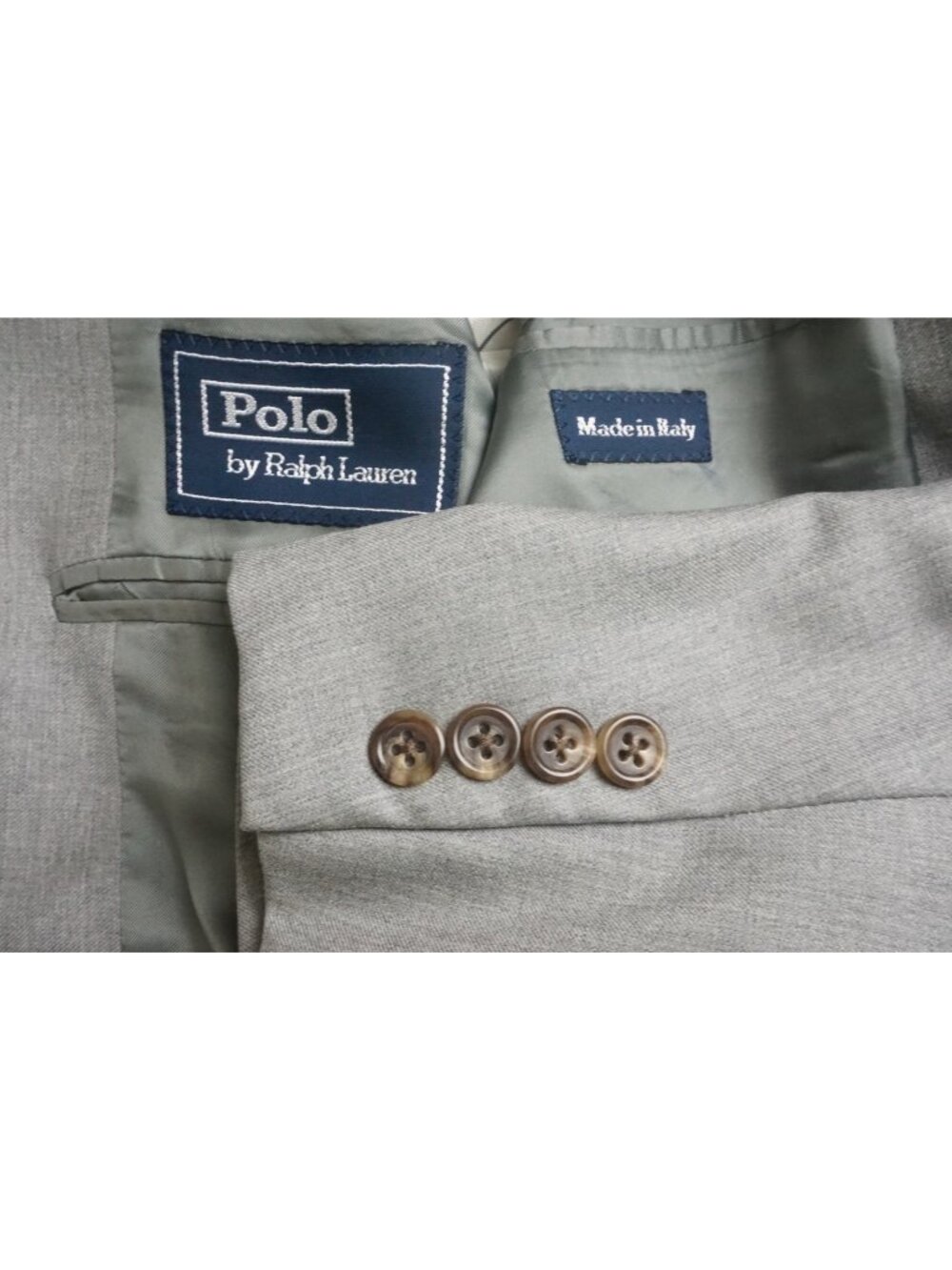 Polo Ralph Lauren Blekeer Light Gray Wool 2 Pc Suit Jacket Pants Sz 42R